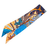 エルメス ツイリー Jaguar Quetzal スカーフ ライトブルー マルチカラー シルク レディース HERMES 【中古】